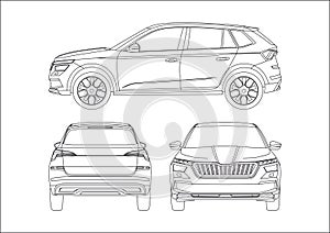 Outline drawing of the crossover