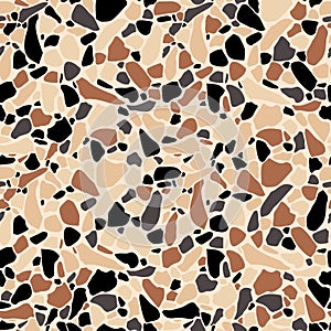 Terrazzo texture. Encaustic tiles flooring material. Granito mosaics with chips of recycled glass, marble, stone. Vector photo