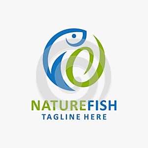 Nature fish logo design