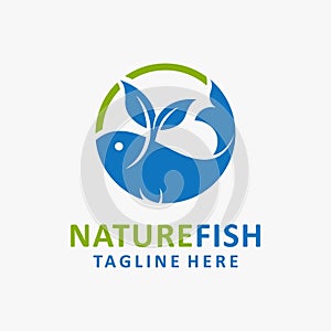 Nature fish logo design