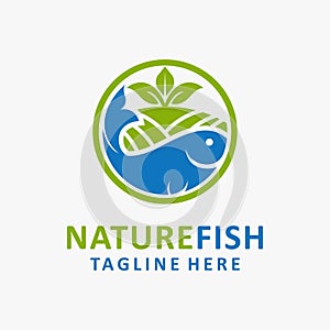 Nature fish logo design