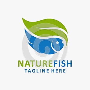 Nature fish logo design