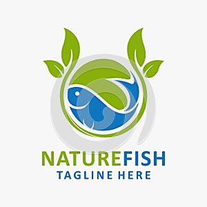 Nature fish logo design
