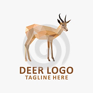Deer low poly logo design