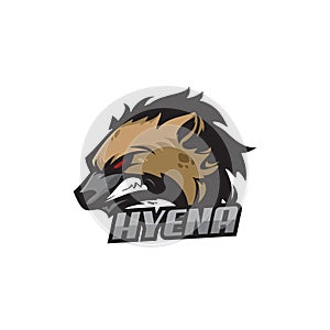 Wild hyena mascot logo design photo