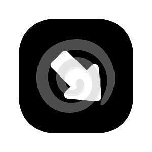 Down Right Arrow 1 Solid Style Icon