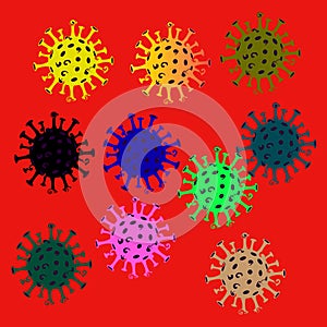 Covid-19 corona virus vector template background. Ncov corona virus background