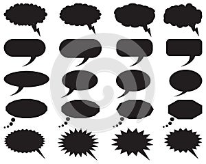 Black speech  bubbles