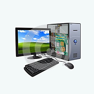 Computer Desktop Electronic Component Vector