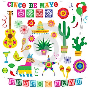 Cinco de mayo vector clipart illustrations graphics
