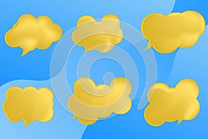 3D speech bubble icons. 3D Chat icon set