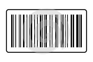 Black white barcode on white