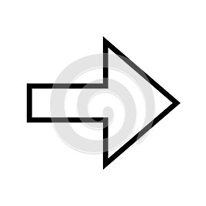 editable arrow icon with black and white style