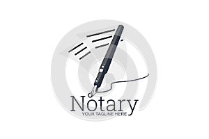 Notary public logo vector illustration.