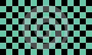 Abstract seamless pattern chessboard green and black background. photo