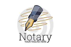 Notary public logo vector illustration.