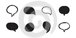 blank bubbles text for retro comic