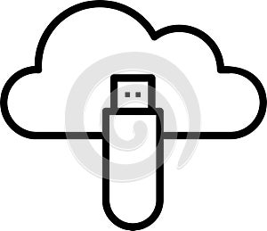Cloud Flashdisk Icon