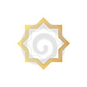 Octagonal symbol or pattern with oltline and gradation