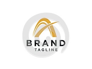 Abstract Letter A Logo. Geometric Shape Triangle Line. Flat Vector Logo Design Template Element.