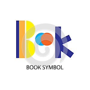 Logo of book with multicolor style