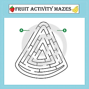 Fruit maze puzzle worksheet vecteur photo