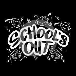 School`s out lettering. photo