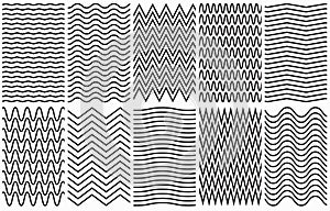 Serration Line In Simple Abstract Set - Vector