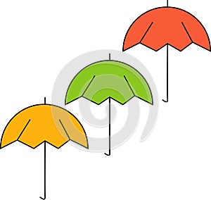 The three of umbrella clipart