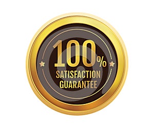 Gold Client Customer Satisfaction Guarantee Label Stamp vector