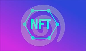 vector nft icon - gradient color token logo design concept