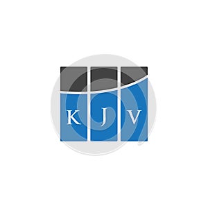 KJV letter logo design on black background. KJV creative initials letter logo concept. KJV letter design. photo