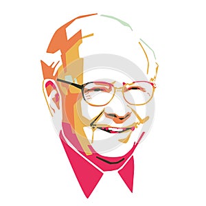 Warren Buffett simple colour vector
