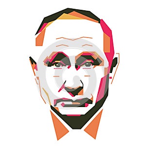 President of Russia Vladimir Putin simple vector