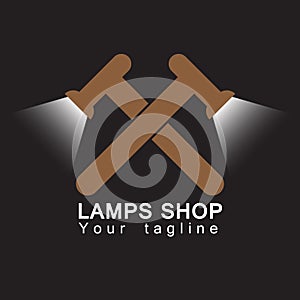 Lamp shop logo. Logo for eyecare center. photo