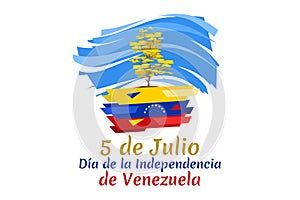 Translate: July 5, Independence day. Independence day of Venezuela photo