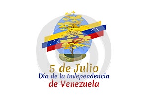Translate: July 5, Independence day. Independence day of Venezuela photo
