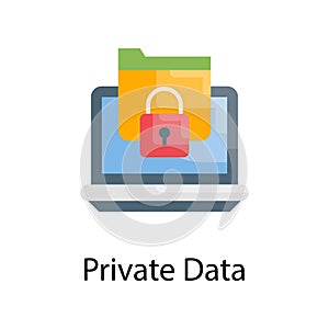 Private data vector outline Icon Design illustration.