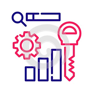 Keyword vector 2 colour Icon Design illustration.