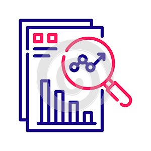 Research vector 2 colour Icon Design illustration.le