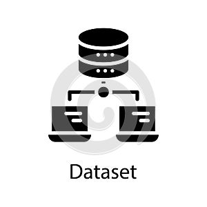 Dataset vector Solid Icon Design illustration. photo