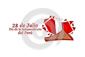 Translate: July 28, Independence day dia de la independencia of Peru photo