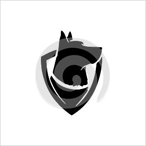 Print Dog shadow logo design