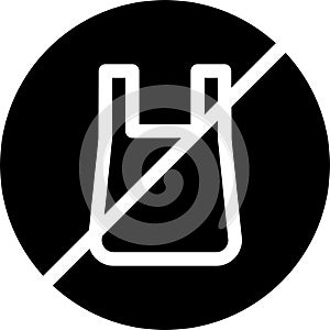 No Plastic Icon With Glyph Style