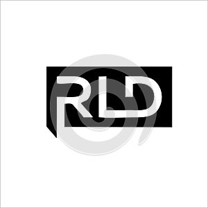 Print RLD letter logo design