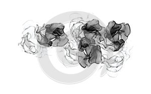 Printluxury style abstract digital painting black liquid marble in white