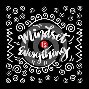 Mindset everything hand Lettering.