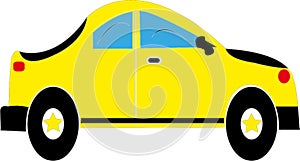 yellow colour car jpg vector cue file and for cricut silhouettePrint