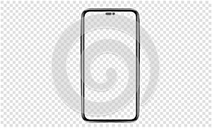 Mockup Iphone 14 pro max and new iphon mini. Mock up screen iPhone X . Transparent and Clipping Path isolated