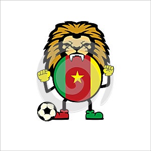 Print camerun country mascot photo